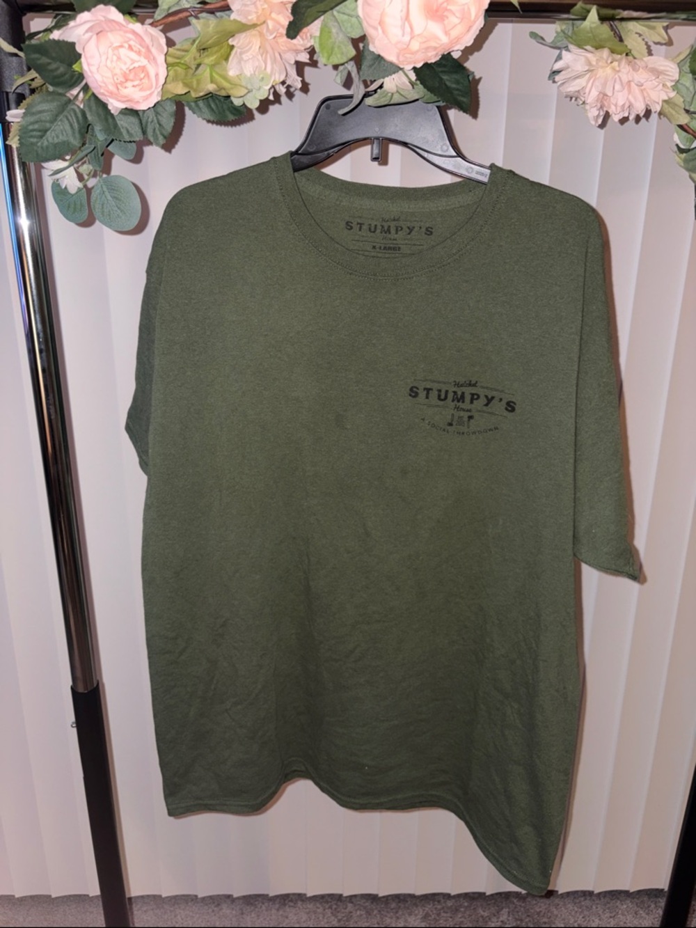 Stumpy’s Olive Green Graphic Tee Casual Streetwear Unisex Fit
